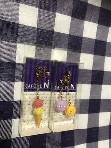 ニック　CAFE DE N 　スイーツストラップ　アイス　マカロン　ミニチュア　2点セット　新品未開封商品