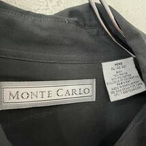 ビンテージ　monte carlo レーヨン　デザイン　ライン　長袖　シャツ　231027_画像3