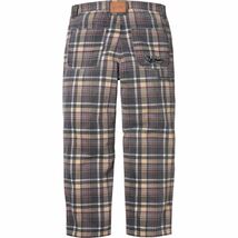 送料無料 30 黒チェック Supreme Dickies Double Knee Baggy Jean Black Plaid シュプリーム ディッキーズ ダブルニー バギー パンツ 新品_画像1