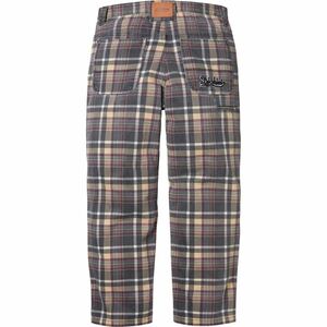 送料無料 30 黒チェック Supreme Dickies Double Knee Baggy Jean Black Plaid シュプリーム ディッキーズ ダブルニー バギー パンツ 新品