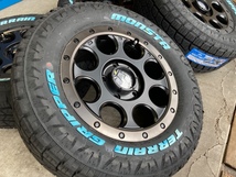 4本セット XTREME-J XJ03 18x8.0J 5/150 +50 FBK MONSTA TERRAIN GRIPPER A/T 285/60R18 ホワイトレター ランクル レクサス_画像4