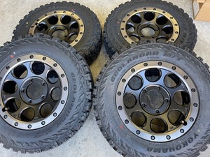 4本セット XTREME-J XJ03 16x5.5J 5/139.7 +20 FBK ヨコハマ ジオランダー M/T G003 185/85R16 ジムニー JB64 JB23