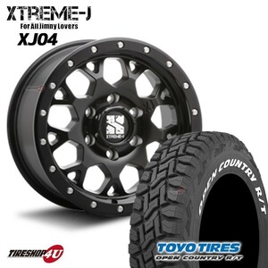 4本セット XTREME-J XJ04 18x8.0J 6/139.7 +20 SBK TOYO トーヨー オープンカントリー R/T 285/60R18 WL FJクルーザー プラド 外径up