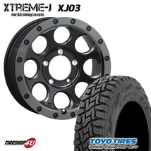 4本セット XTREME-J XJ03 16x6.0J 5/139.7 -5 FBK TOYO トーヨー オープンカントリー R/T 215/70R16 BL ジムニーシエラ JB74 JB43_画像1