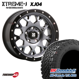 4本セット XTREME-J XJ04 20x8.5J 5/127 +35 GBM BFGoodrich ALL-TERRAIN T/A KO2 285/55R20 ブラックレター ジープ ラングラー JL JK