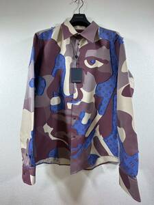  Louis Vuitton printed cotton Phil coupe over shirt RM232 AWY HPS77W purple size 5L