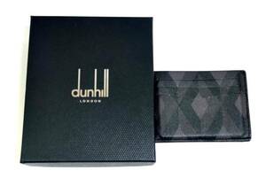 Y-10061N 100円スタート Dunhill 名刺入れ カードケース 中古品 ダンヒル ブラック 箱あり 保管品 現状品