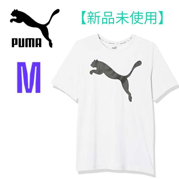 【新品】[プーマ]吸水速乾 トレーニング 半袖 ビッグロゴ Tシャツ メンズ M