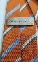 正規品BURBERRY バーバリー メンズ ネクタイ シルク 高級ストライプ シルク_画像4