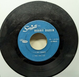  ☆BOBBY DARIN/Scripto Inc. Presents Bobby Darin1963' USA盤 SCRIPTO EPS