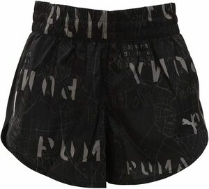 [KCM]Z-puma-760-S* exhibition goods *[ Puma ] lady's running wear LAST LAP graphic shorts 3 -inch 518735-01 black S