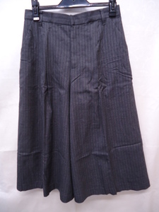 [KCM]kof-260* новый товар *[LOUNIE/ Lounie ] в тонкую полоску гаучо брюки длинный юбка-брюки серый серия размер 38 женский 