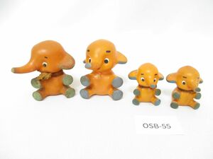 OSB-55 佐藤製薬■サトちゃん4点セット ソフビ人形 高さ約7.5cm/5.3cm■さとちゃん/昭和レトロ