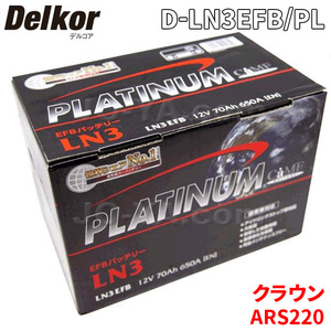 クラウン ARS220 トヨタ バッテリー D-LN3EFB/PL Delkor デルコア プラチナバッテリー ジョンソンコントロールズ カーバッテリー 車