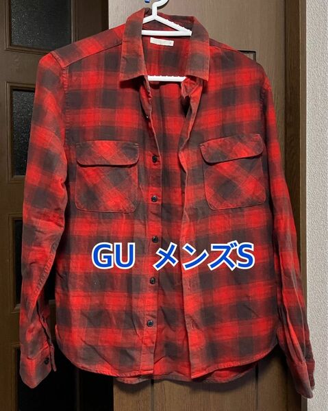 GU 長袖 ネルシャツ メンズS