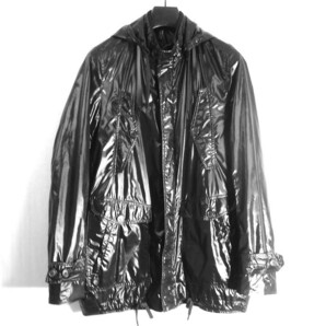 size44☆極美品☆ディオールオム Dior homme ナイロン製モッズコート ブラックの画像1