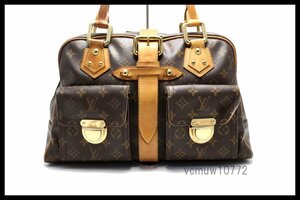 希少美中古■LOUIS VUITTON モノグラム マンハッタンGM レザー ショルダーバッグ ルイヴィトン■1005ru28-5D