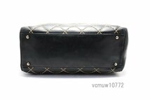 希少美中古■CHANEL 6番台 ワイルドステッチ レザー ハンドバッグ シャネル■1012hd4384406_画像3