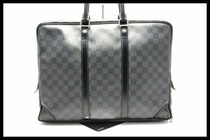 近年モデル希少美中古■LOUIS VUITTON ダミエグラフィット PDV レザー ビジネスバッグ ブリーフケース ルイヴィトン■1012sb26096