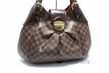 希少美中古■LOUIS VUITTON ダミエ システィナGM レザー ショルダーバッグ ルイヴィトン■1026ef4785425_画像4