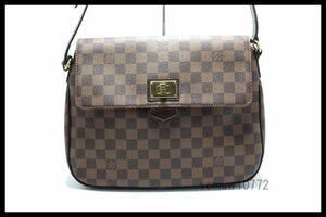 希少美中古■LOUIS VUITTON ダミエ ブザス レザー ショルダーバッグ ルイヴィトン■1026uk4525039