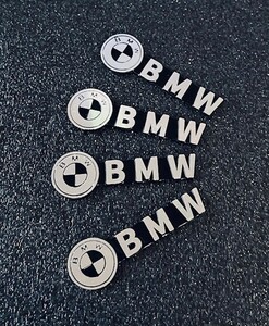 ミニステッカー BMW ビーエム シール オーディオ スピーカー ウインドウ ダッシュボード バッジ 4枚