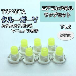 クルーガー V ACU20 MCU20系 インエリアパネル 打ち換え用 LED エアコンランプ T4.7 T5 T4.2 T3 ウェッジ球 ホワイト