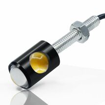 12V LED ミニ ウインカー 超小型 オートバイ 極小 アンバー 防水 スモール バイク 原付 ライト 高輝度 汎用 4個セット N527_画像5