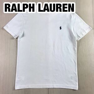 POLO BY RALPH LAUREN ポロ バイ ラルフローレン 半袖Tシャツ S(8) ホワイト 刺繍ポニー ユースサイズ