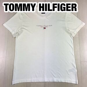 TOMMY HILFIGER トミー ヒルフィガー 半袖Tシャツ XL ホワイト プリント ビッグサイズ