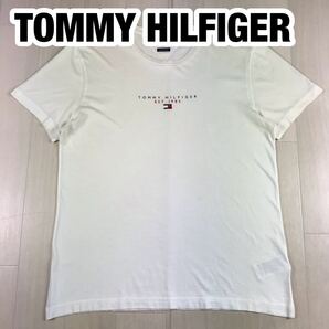 TOMMY HILFIGER トミー ヒルフィガー 半袖Tシャツ XL ホワイト プリント ビッグサイズの画像1
