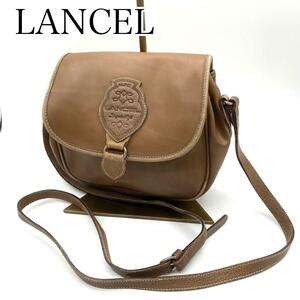 LANCEL ランセル　ショルダーバッグ　レザー　ブラウン