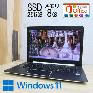 ★美品 4コア新品SSD256GB メモリ8GB★711053-87686 Webカメラ Celeron N3450 Win11 MS Office2019 Home&Business ノートPC★P60529