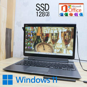 ★超美品 高性能7世代i5！M.2 SSD128GB★Q737/P Core i5-7300U Webカメラ Win11 MS Office2019 Home&Business 中古品 ノートPC★P59129