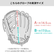 【デザインリメイク済み】 ローリングス 軟式グローブ / 外野手用 型付け済み (Rawlings グラブ)[WE407]_画像9