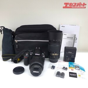 ジャンク Nikon ニコン 一眼レフ D3100 レンズ AF-S NIKKOR 18-55mm 55-300mm　現状 公田店