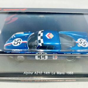 【送料無料】1/43 Spark Alpine アルピーヌ A210 #55 J.C.アンドリュー-J.P.ニコラ 14th Le Mans 1968の画像6