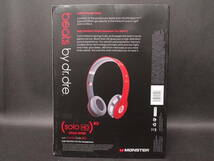 Monster beats by dr.dre ヘッドフォン solo HD RED ヘッドホン 未使用品_画像2