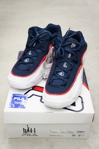 極美品 正規 FILA フィラ GRANT HILL 3 グラントヒル3 ハイカット バスケット スニーカー シューズ F0478 白紺 29cm 本物 922N