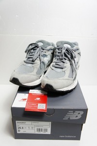 美品正規 NEW BALANCE ニューバランス 2002 スエード メッシュ ローカット スニーカー M2002RST 灰 26.0cm 本物 1014N