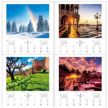 【即決】カレンダー　外国風景　2024　大判サイズ　インプレッション・オブ・ザ・ワールド　世界風景　壁掛けカレンダー ツインリング製本_画像4