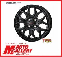 郡山店★スタッドレスタイヤホイールSET★ヒューマンライン HS-10M 13インチ 4.0J 4H100+43＆GY アイスナビ7 145/80R13 22年製☆軽自動車_画像1