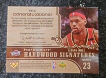 05/06 UD hardcourt LEBRON JAMES HARDWOOD SIGNATURES 25枚限定_画像2