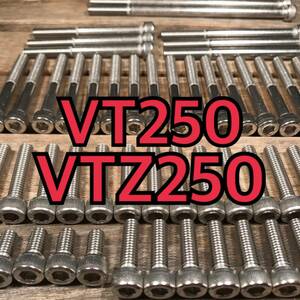 ステンレス製 VT250 VTZ250 MC15 左右エンジンカバーボルト 合計22本 