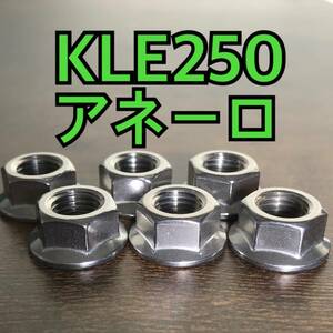 ステンレス製 スプロケットナット KLE250アネーロ LE250A 合計8個 