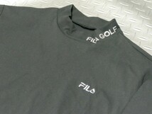 CFL58★2023年秋冬モデル★サンプル品★FILA GOLF★フィラゴルフ★袖ロゴストレッチモックネック長袖シャツ★L/BK_画像2