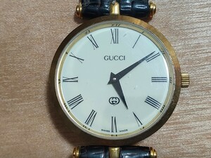 不動品/GUCCI/グッチ/オールドグッチ/腕時計/シェリーライン/クオーツ/リザードベルト/ゴールド/グリーンレッドライン/VINTAGE/ビンテージ