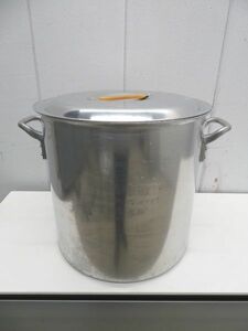 F1756◆アルミ製◆寸胴鍋（蓋付） φ51ｃｍ 栃木 宇都宮 中古 業務用 厨房機器