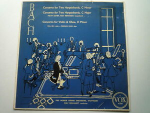 RP85 米VOX盤LP バッハ/ヴァイオリンとオーボエの協奏曲他 Will Beh、ミルデ/ラインハルト