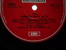 RR24 英HMV盤LP グリーグ/管弦楽曲集 Op.35、56-3、54、ペール・ギュント～3曲 バルビローリ/ハレO_画像2